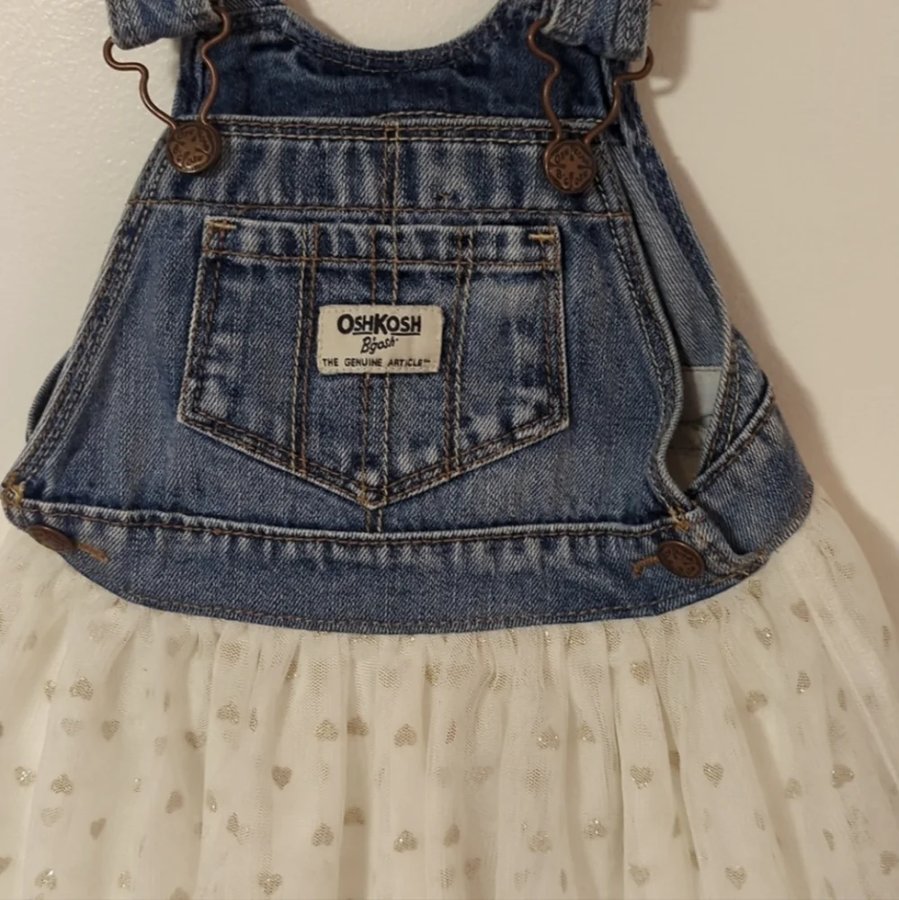 Oshkosh B'gosh Jean Overall and Mesh Dress